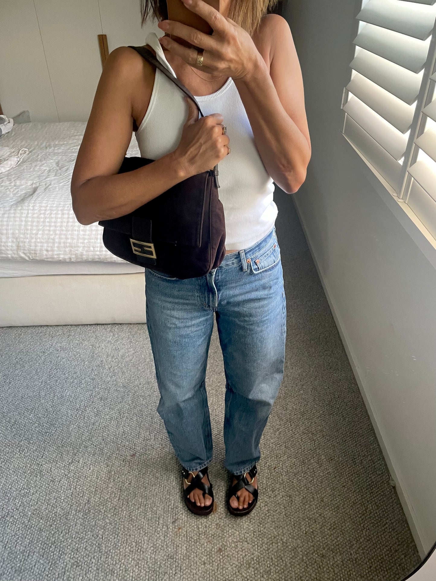 Fendi Brown Suede Mamma Baguette