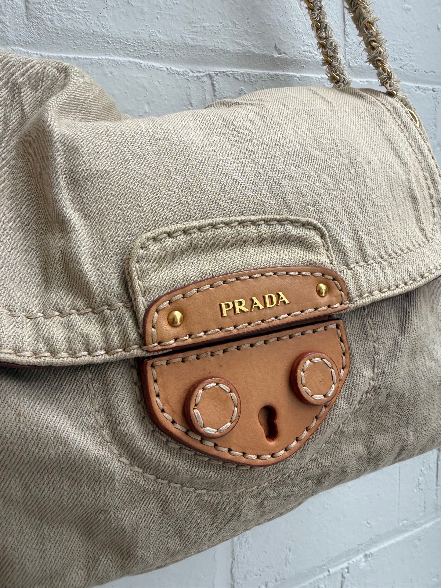 Prada Denim Chain Bag