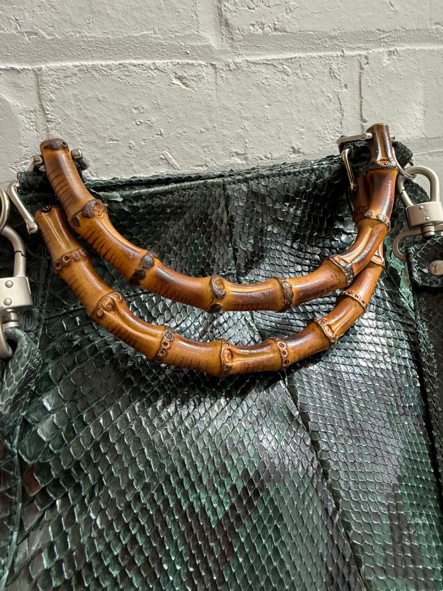 Tom Ford for Gucci Python & Bamboo Tote