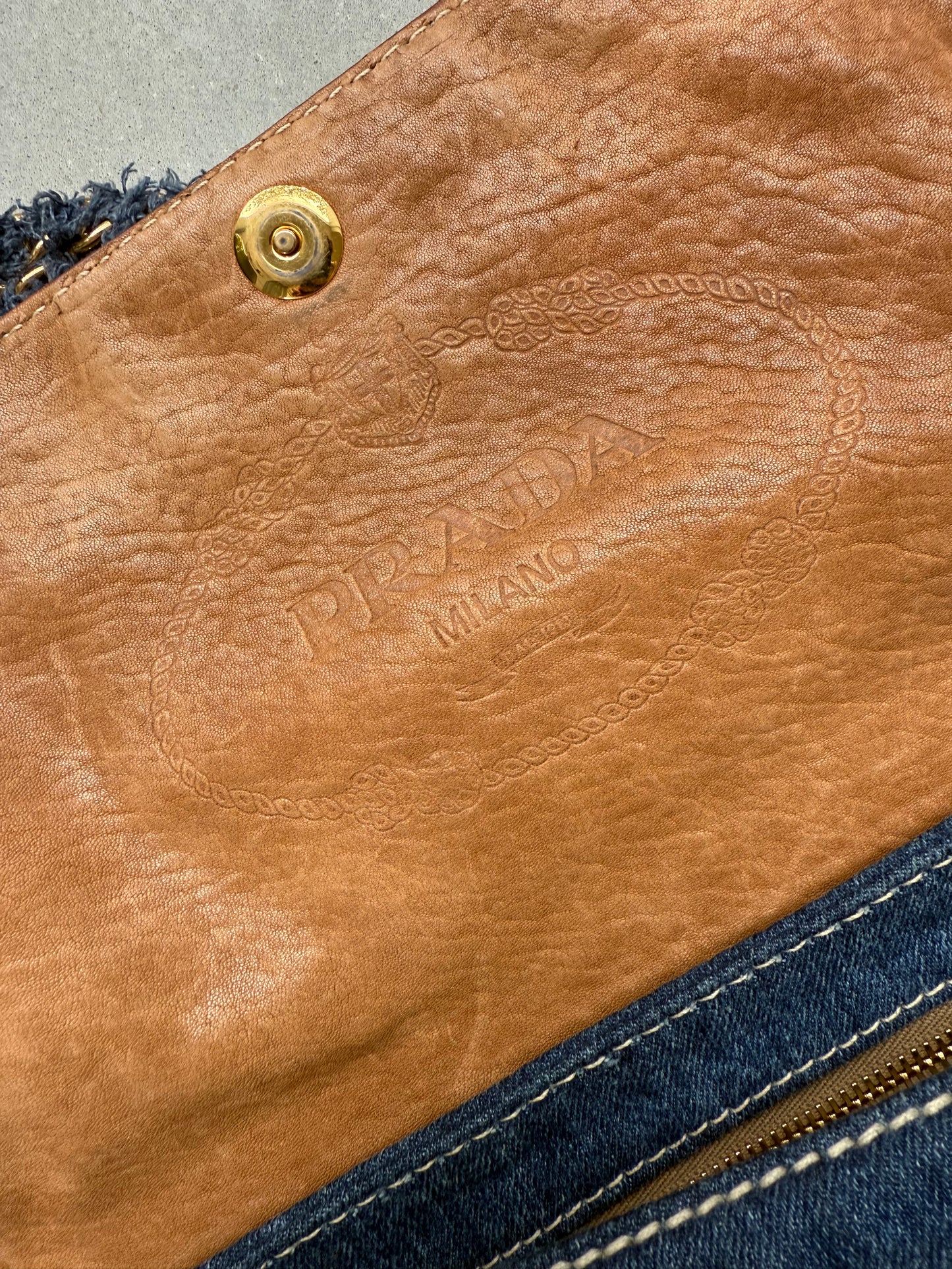 Prada Denim Chain Bag