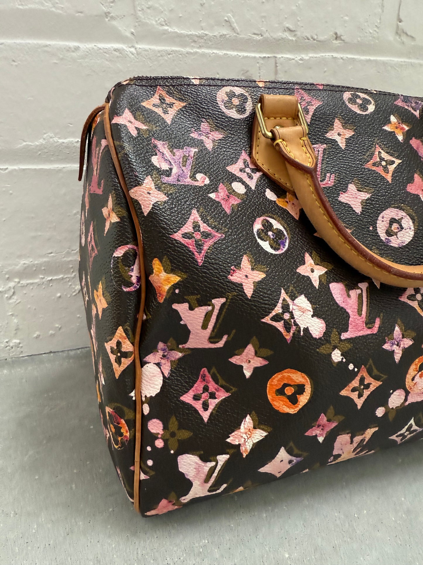 Limited Edition Louis Vuitton X Richard Prince Watercolour Aquarelle Monogram Speedy 30