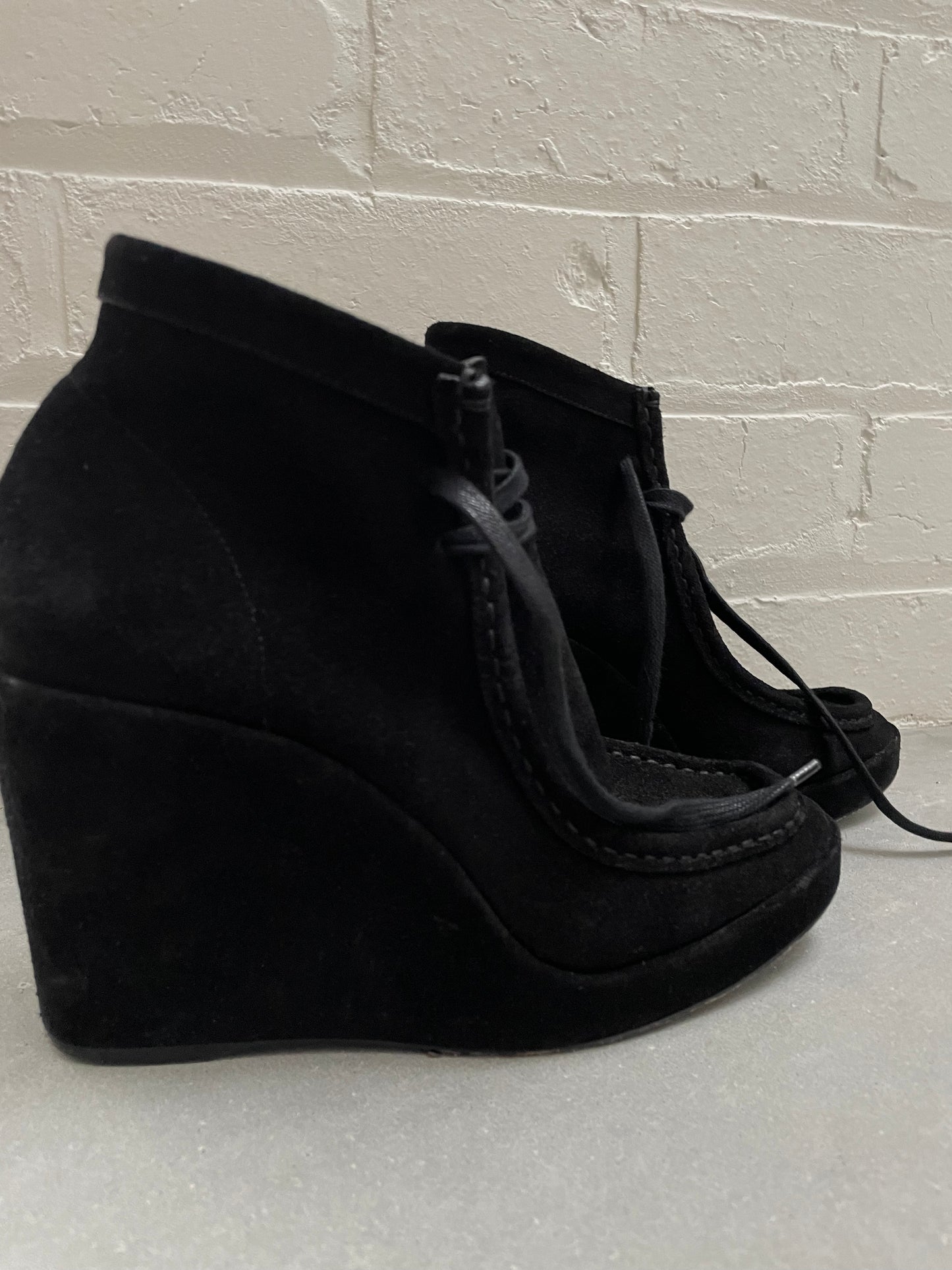 Balenciaga Suede Wedge Boots Size 38