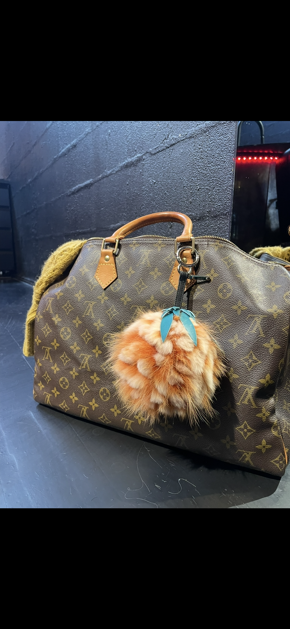 Fendi Mink Fur Pineapple Bag Charm / Keyring