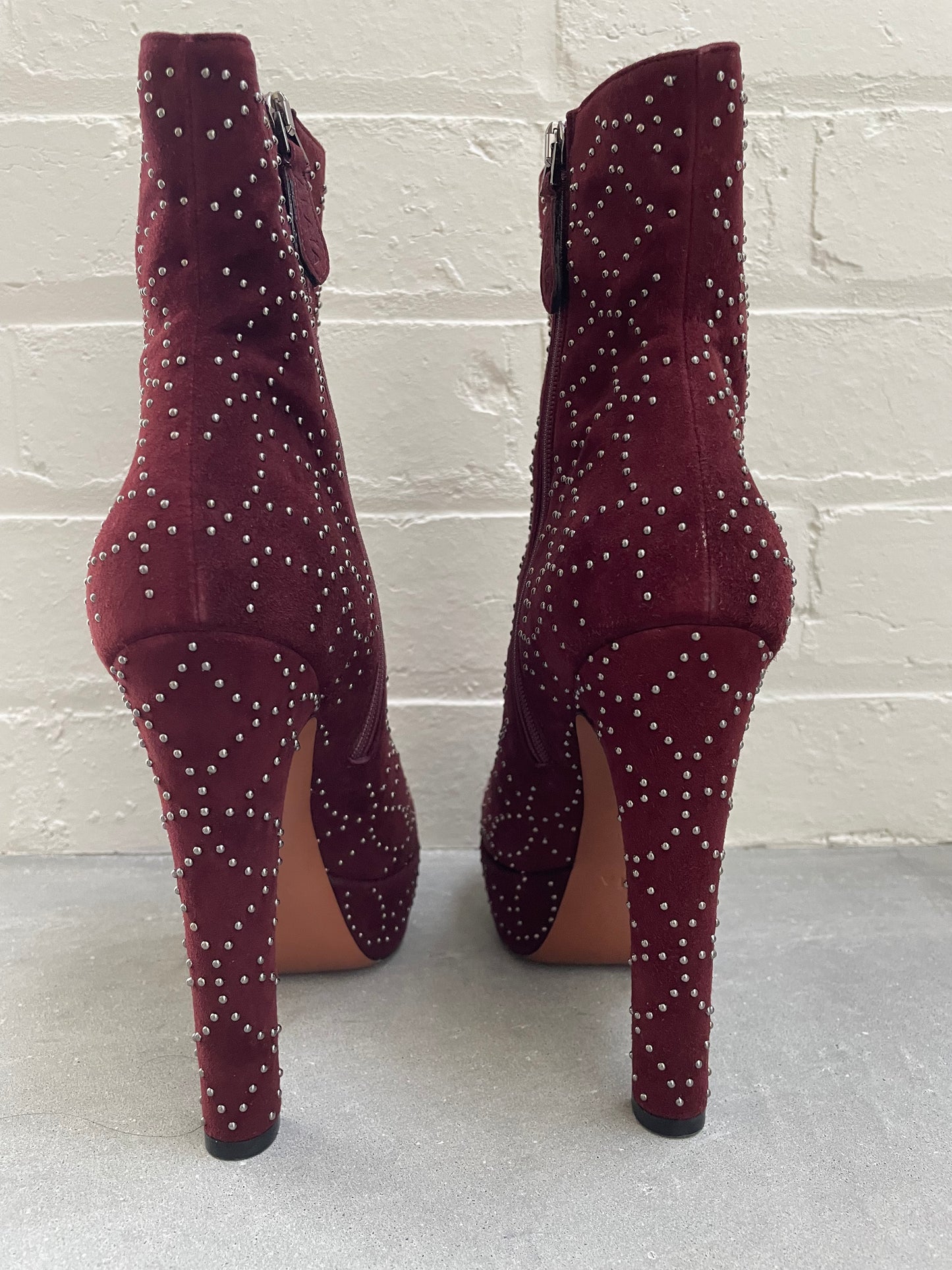 Alaia Studded Suede Boots Size 38