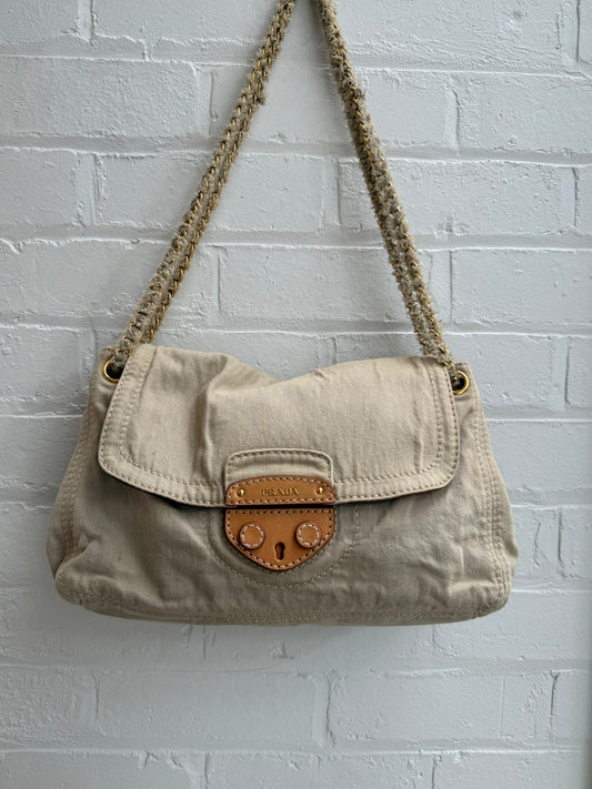 Prada Denim Chain Bag