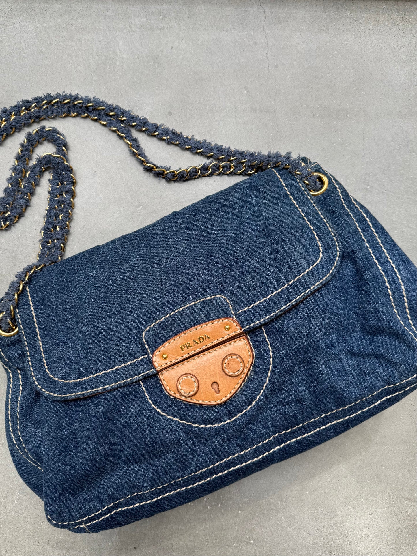 Prada Denim Chain Bag