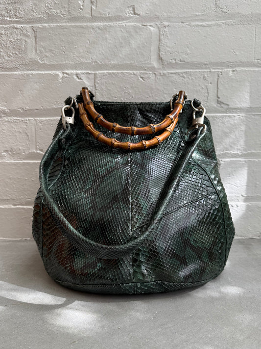 Tom Ford for Gucci Python & Bamboo Tote