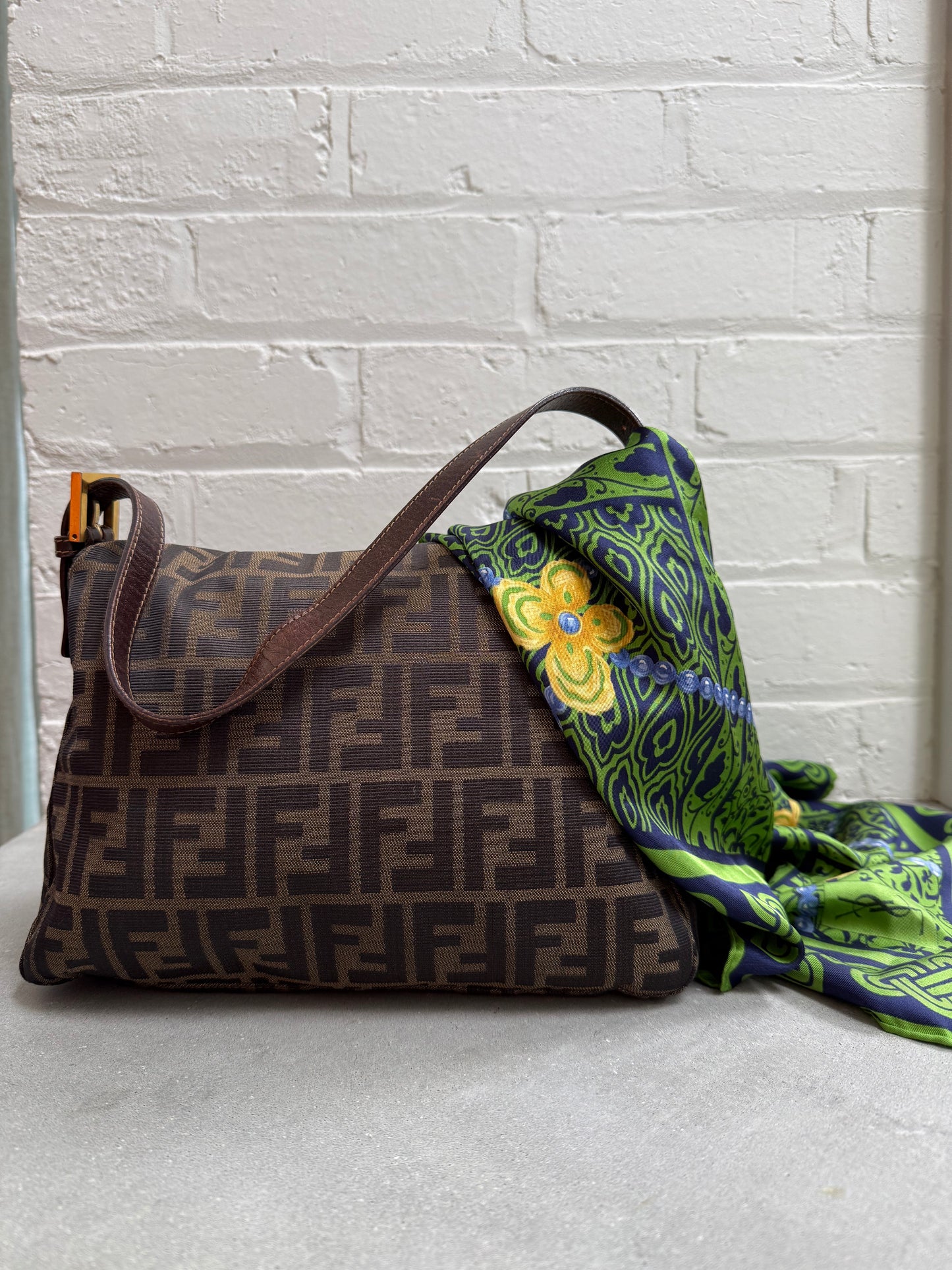 Fendi Mamma Baguette with Gold Hardware