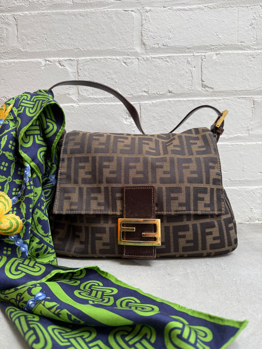 Fendi Mamma Baguette with Gold Hardware