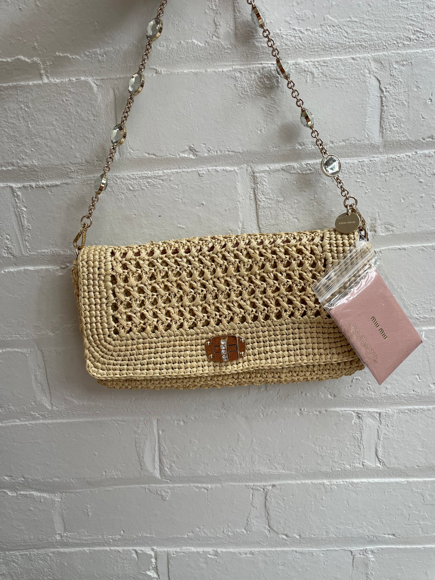 Miu Miu Raffia Shoulder Bag / Clutch