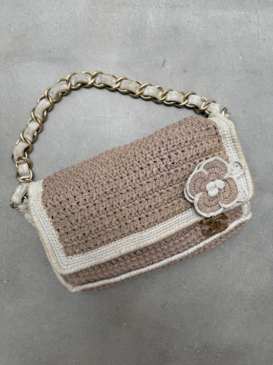 Chanel Crochet Camellia CC Flap