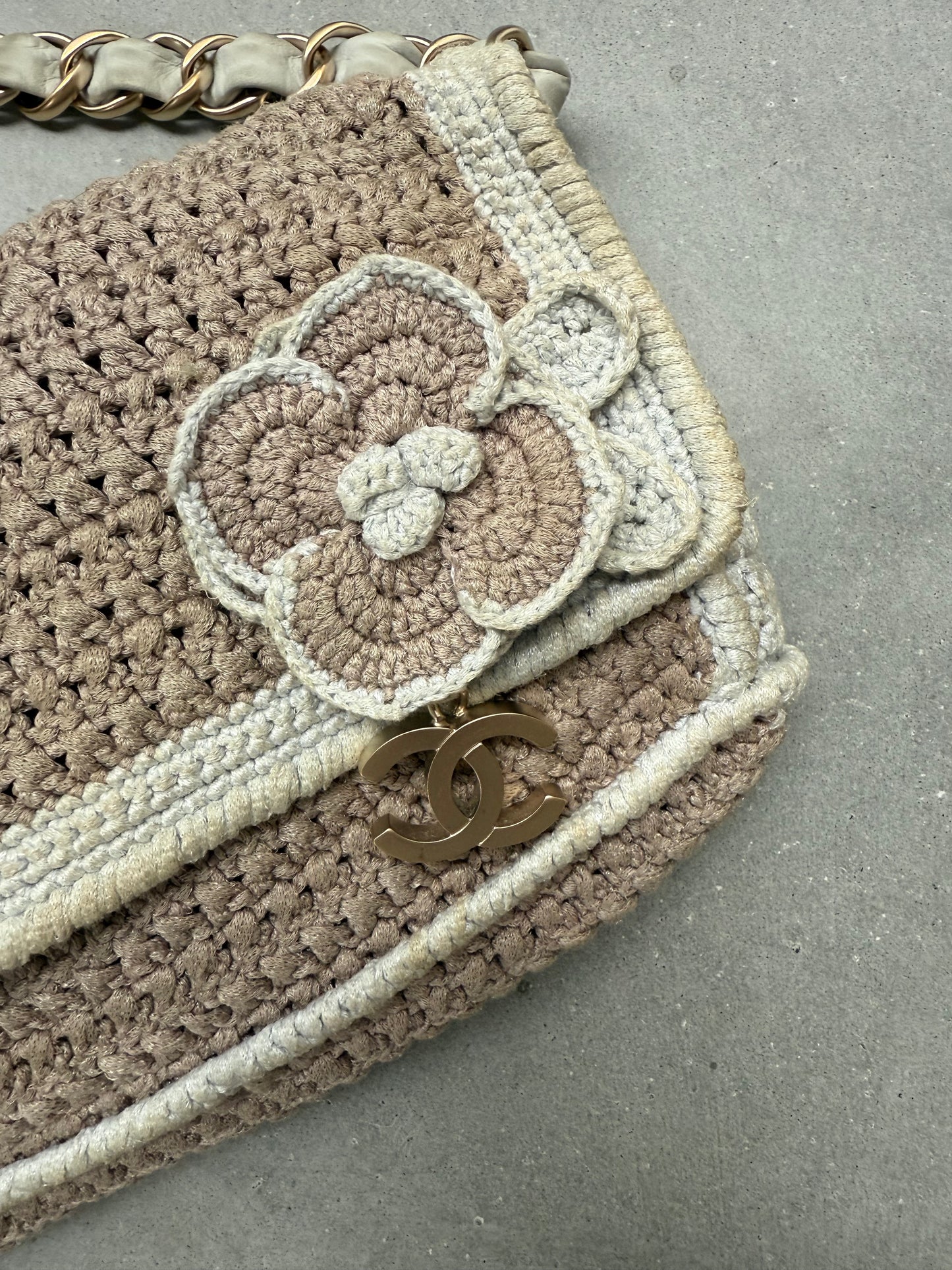 Chanel Crochet Camellia CC Flap