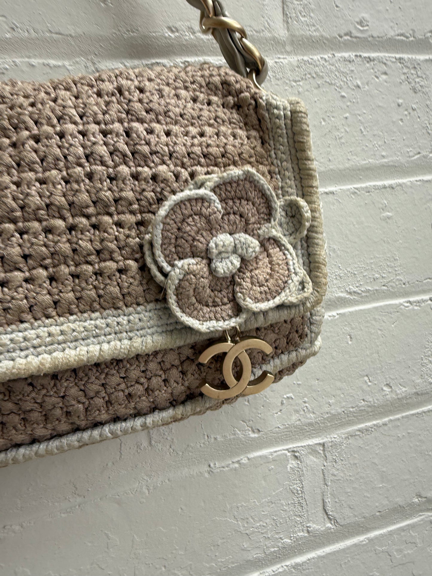 Chanel Crochet Camellia CC Flap