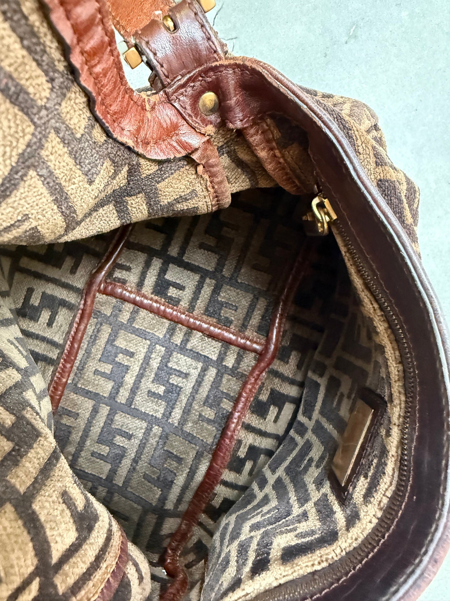 Fendi FF Velour Mama Baguette