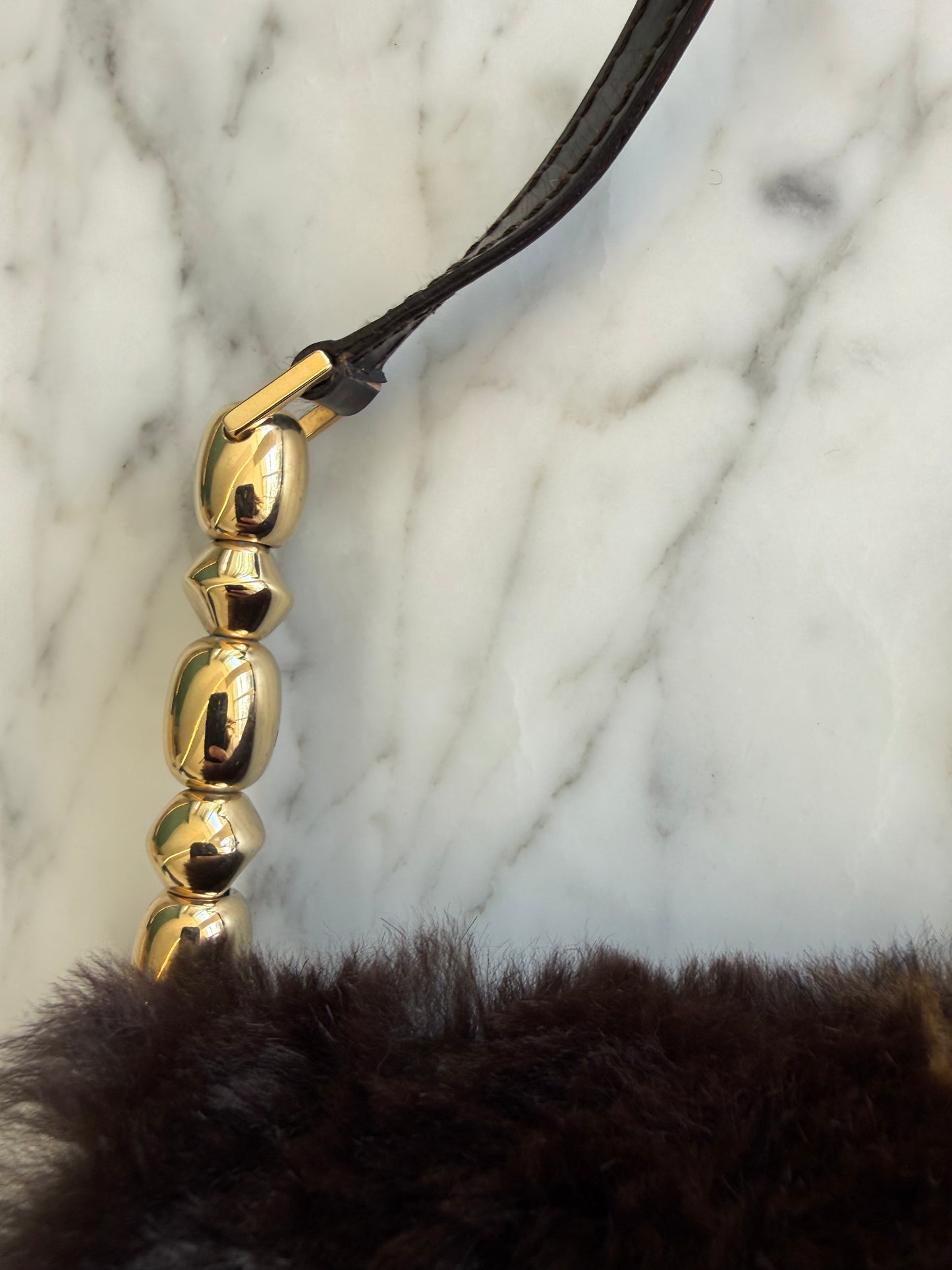 Christian Dior Patchwork Malice Fur Bag
