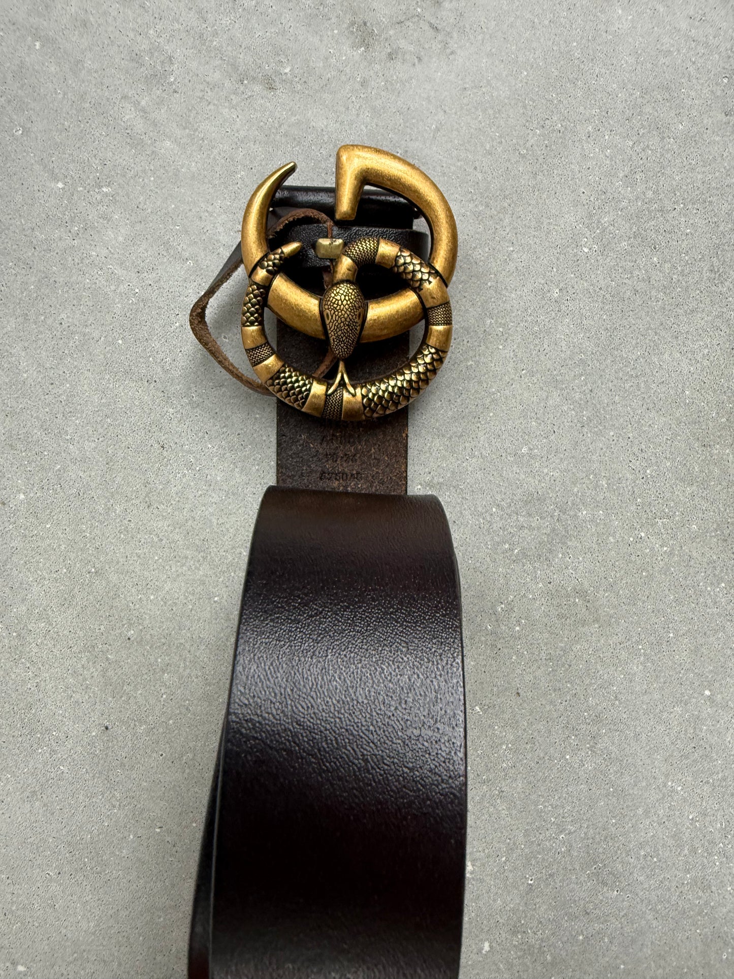 Gucci Leather Belt with Snake GG  Buckle