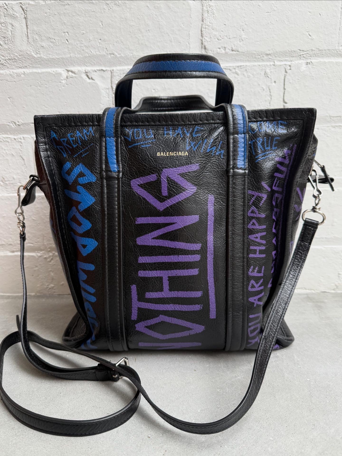 Balenciaga Graffiti Bazaar Shopper Tote