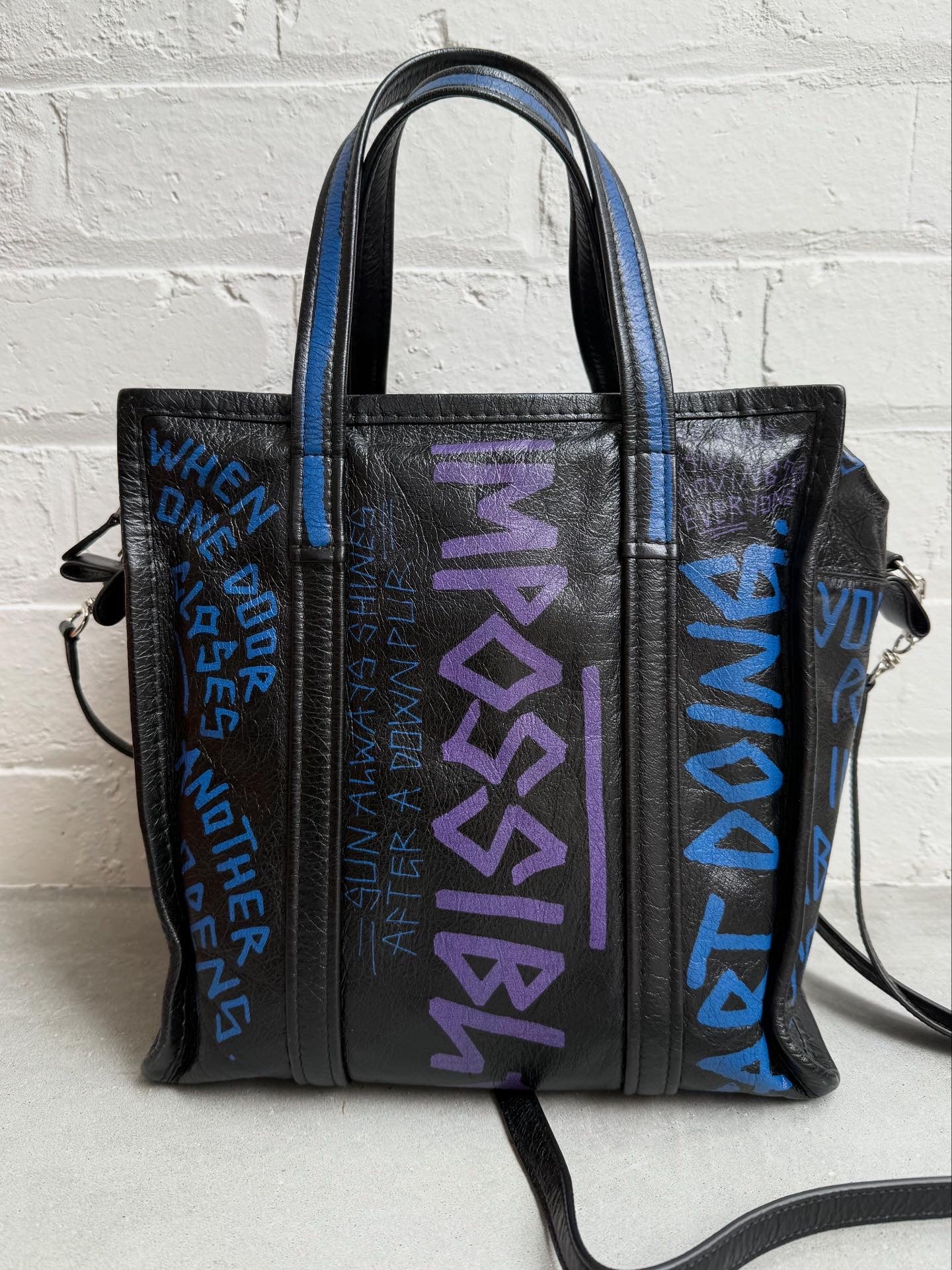 Balenciaga Graffiti Bazaar Shopper Tote