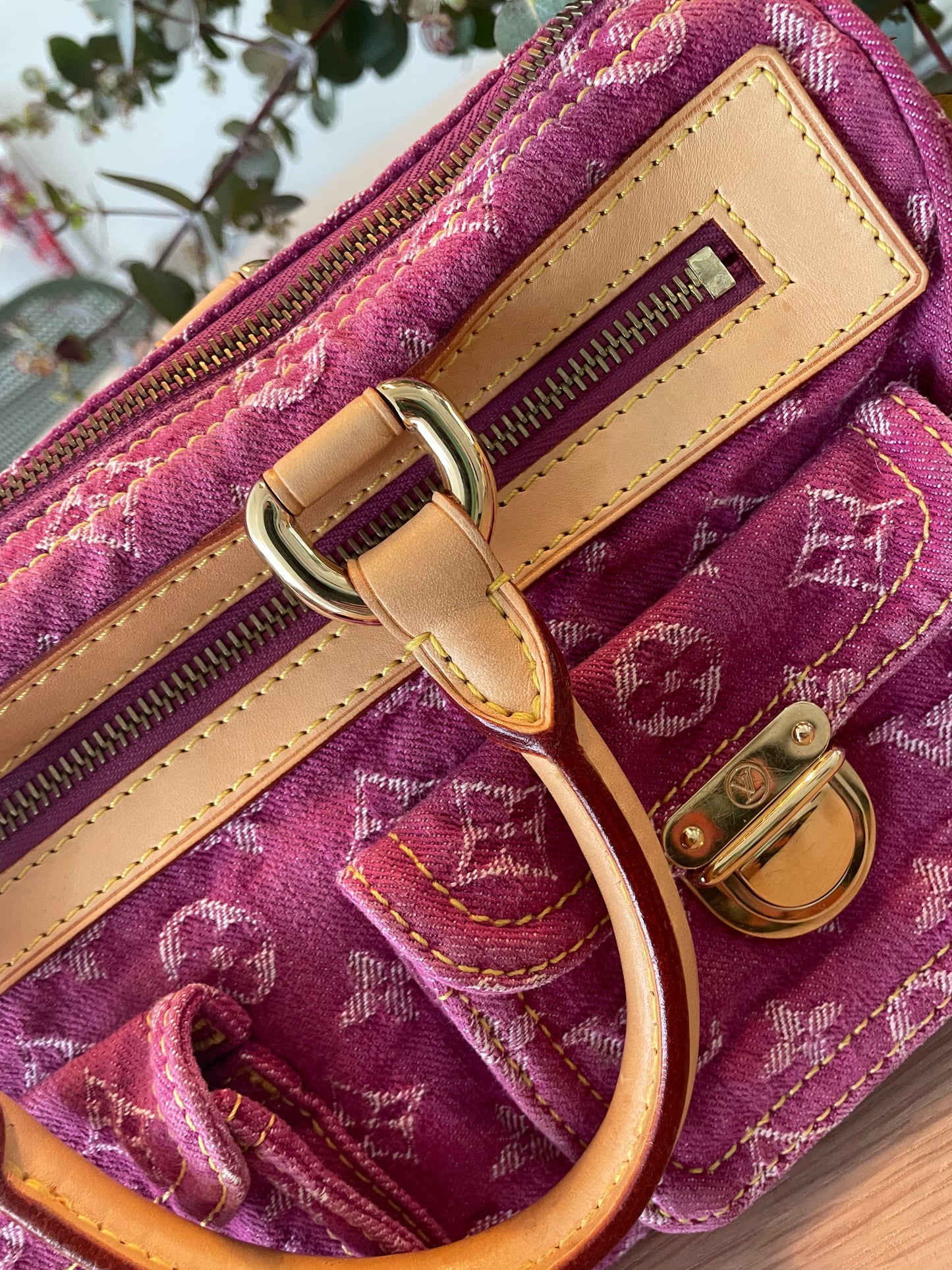 Louis Vuitton Monogram Denim Neo Speedy in Fuchsia Rose