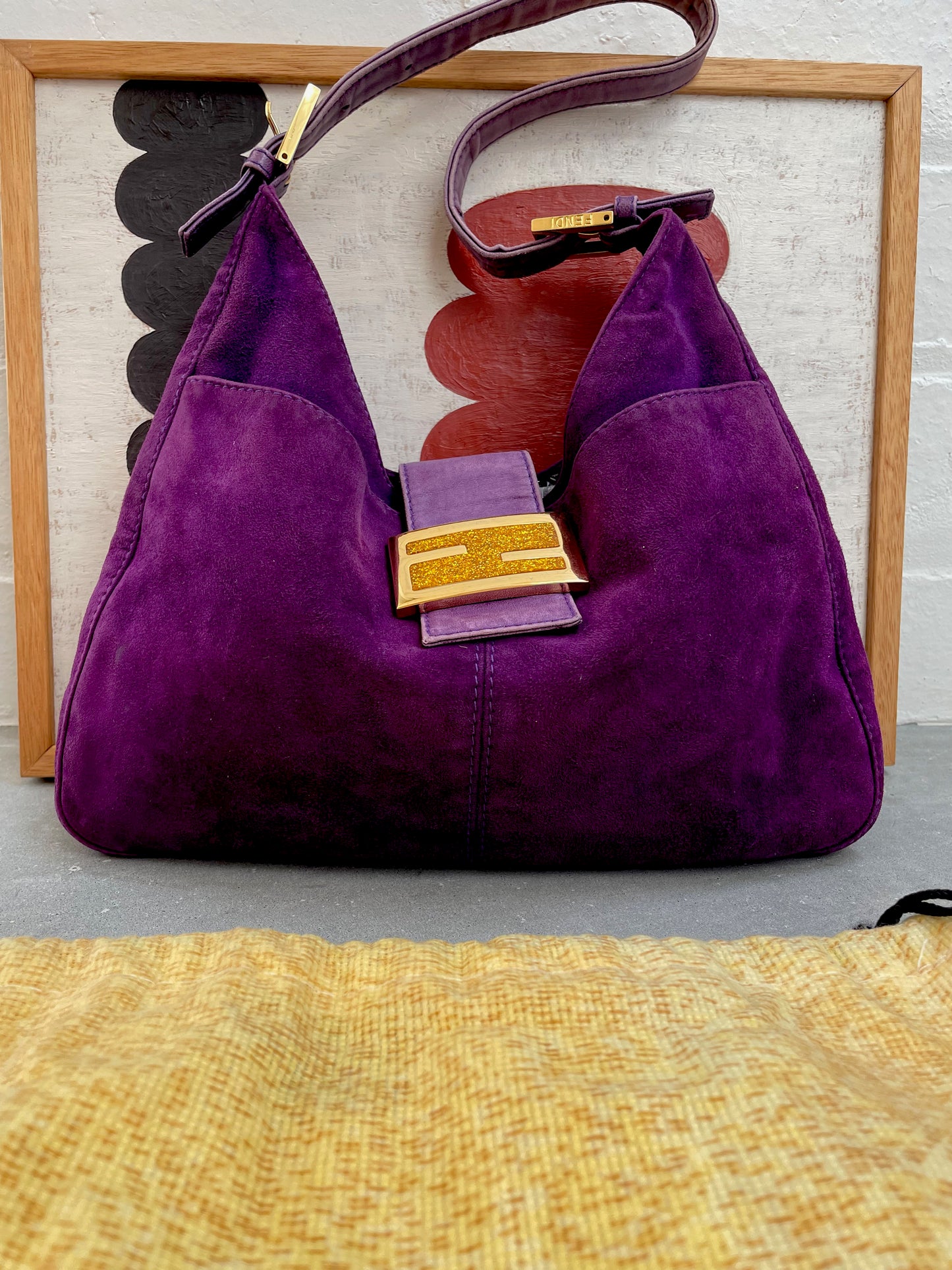 Fendi Suede Shoulder Bag