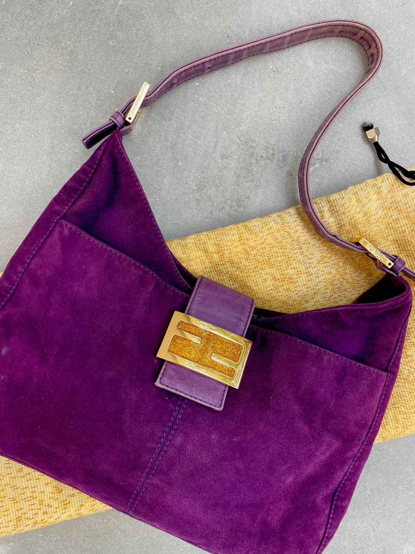 Fendi Suede Shoulder Bag