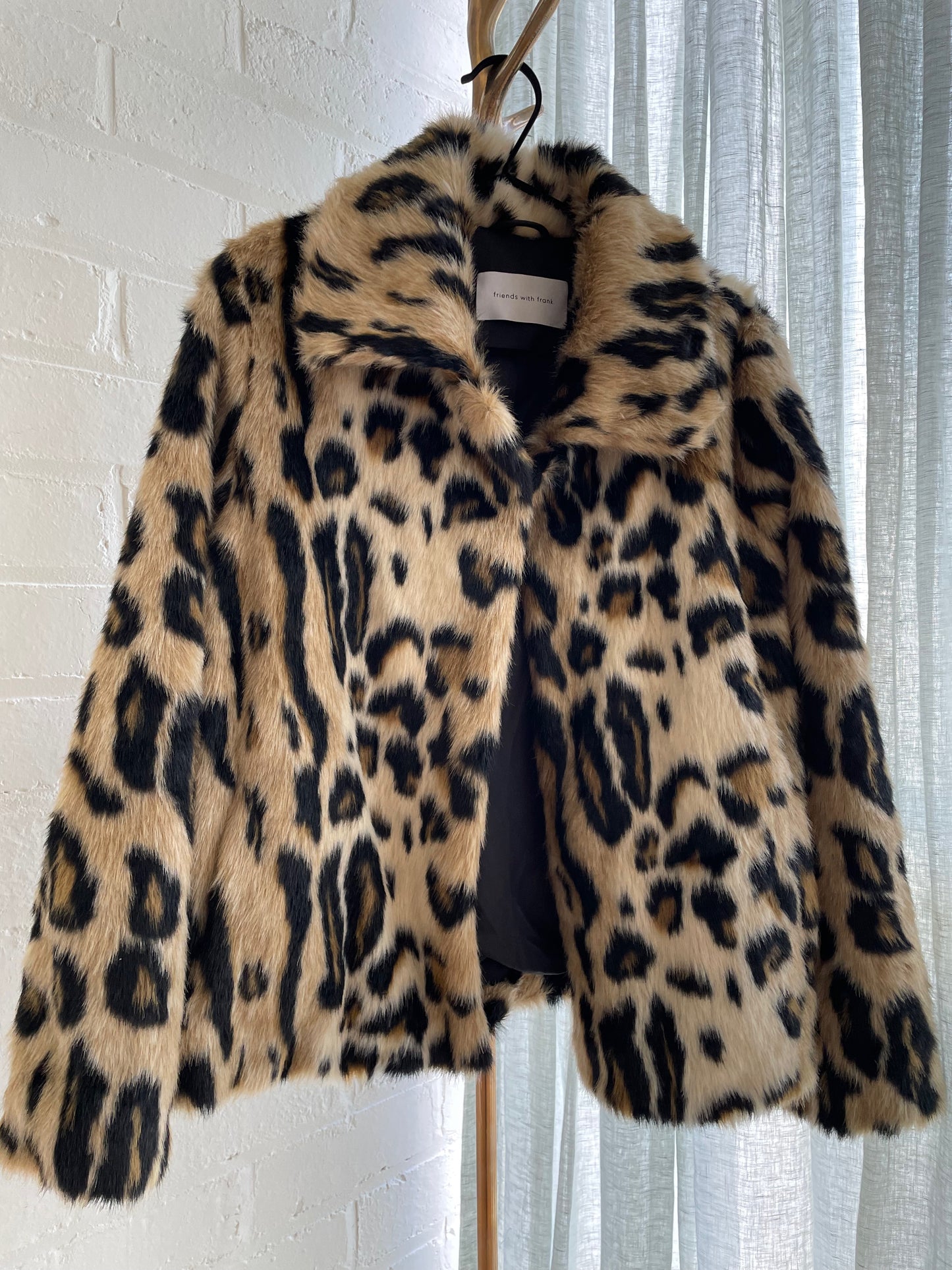 Friends with Frank Leopard Coat Size M