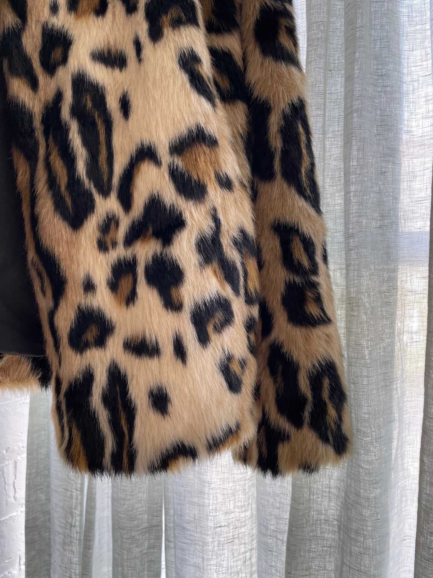 Friends with Frank Leopard Coat Size M