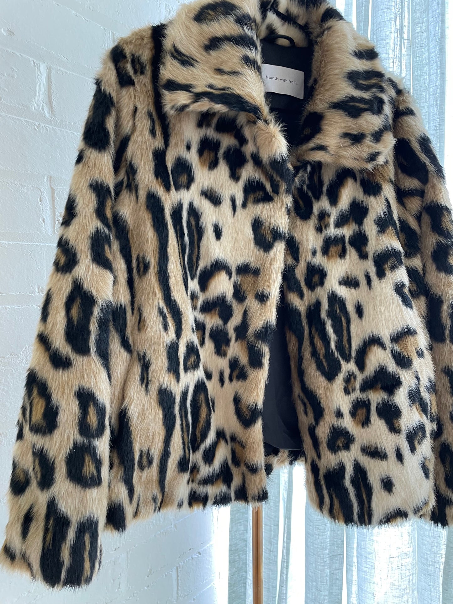 Friends with Frank Leopard Coat Size M