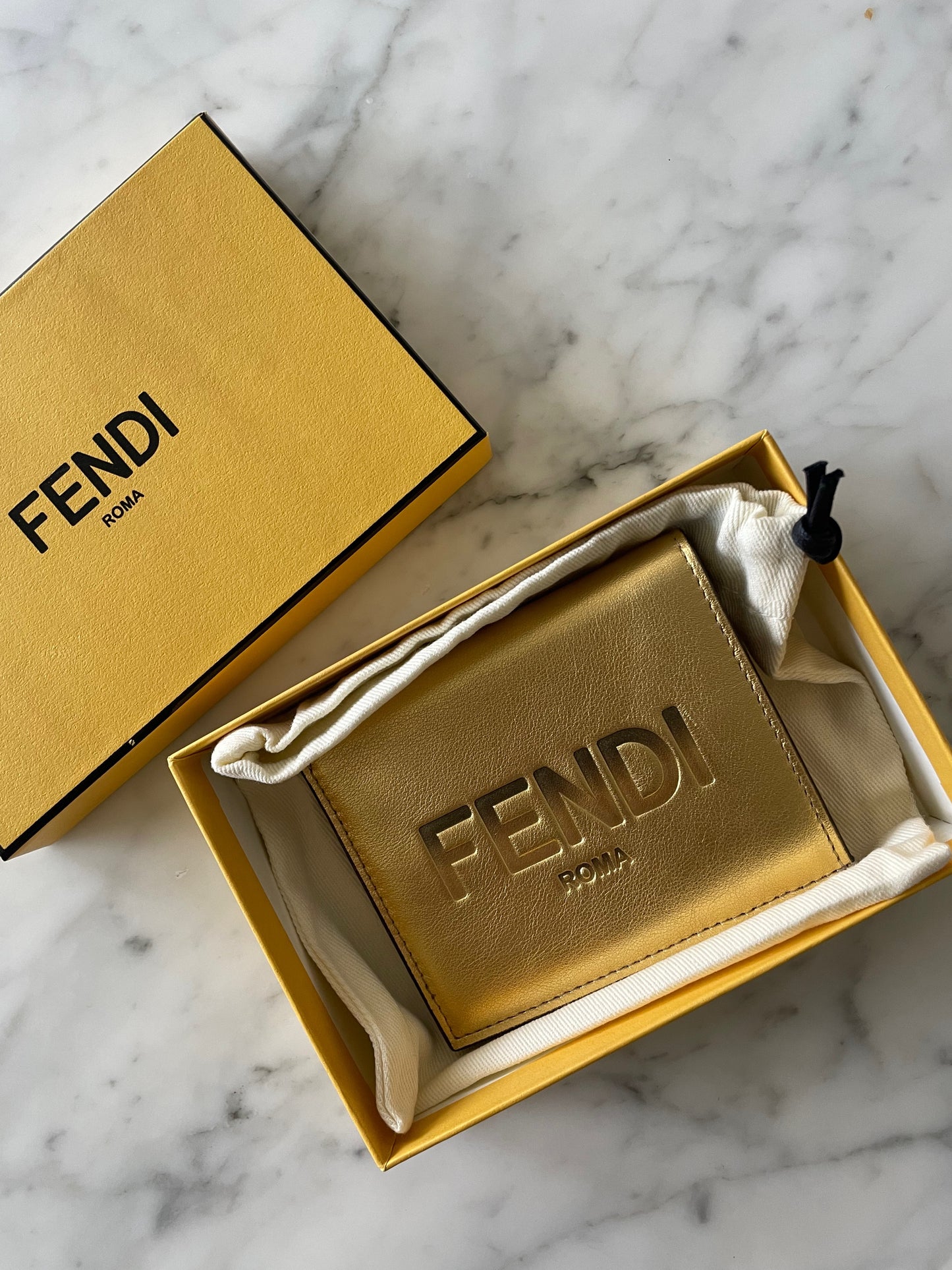 Fendi Micro Gold Wallet