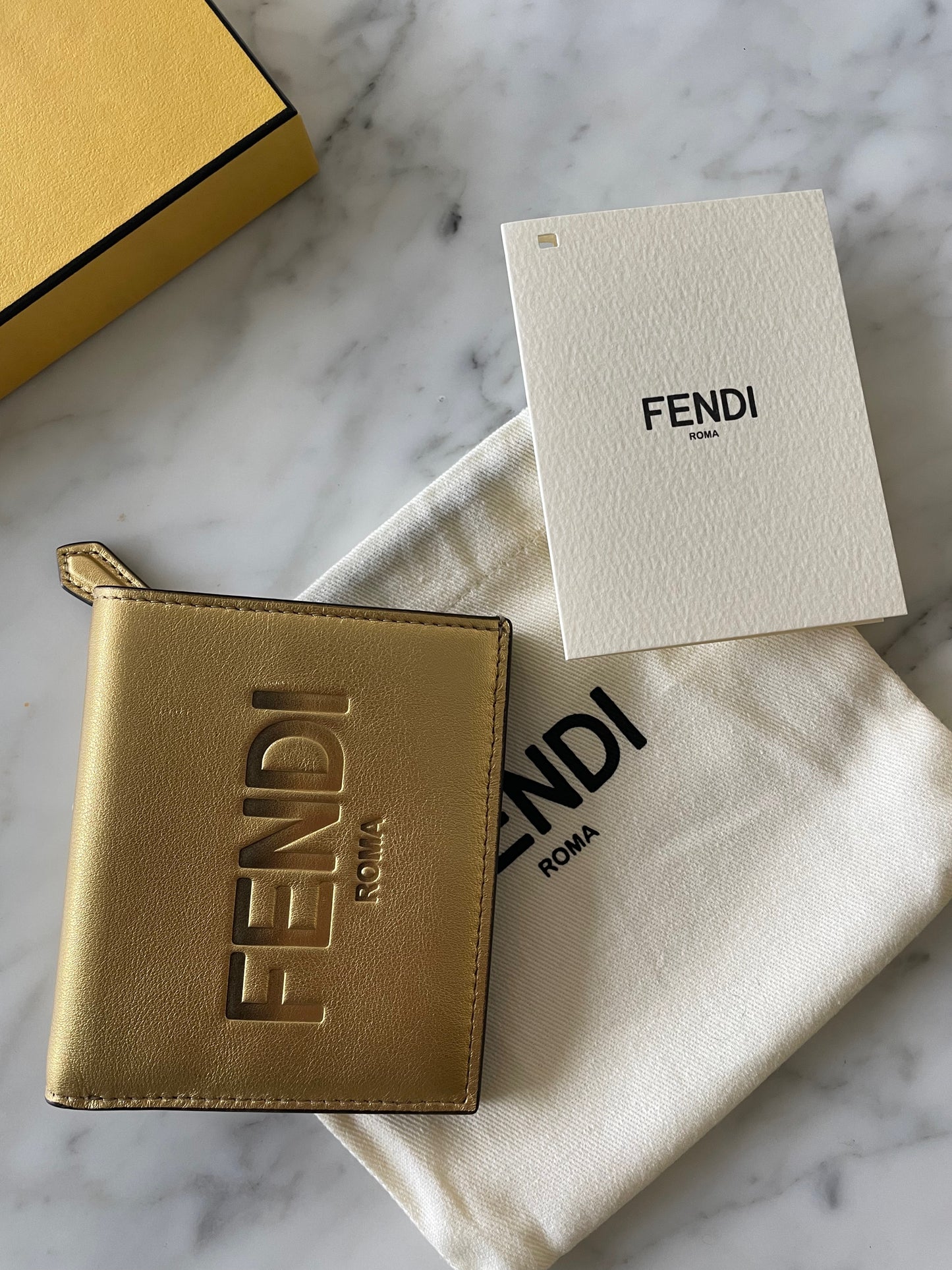 Fendi Micro Gold Wallet