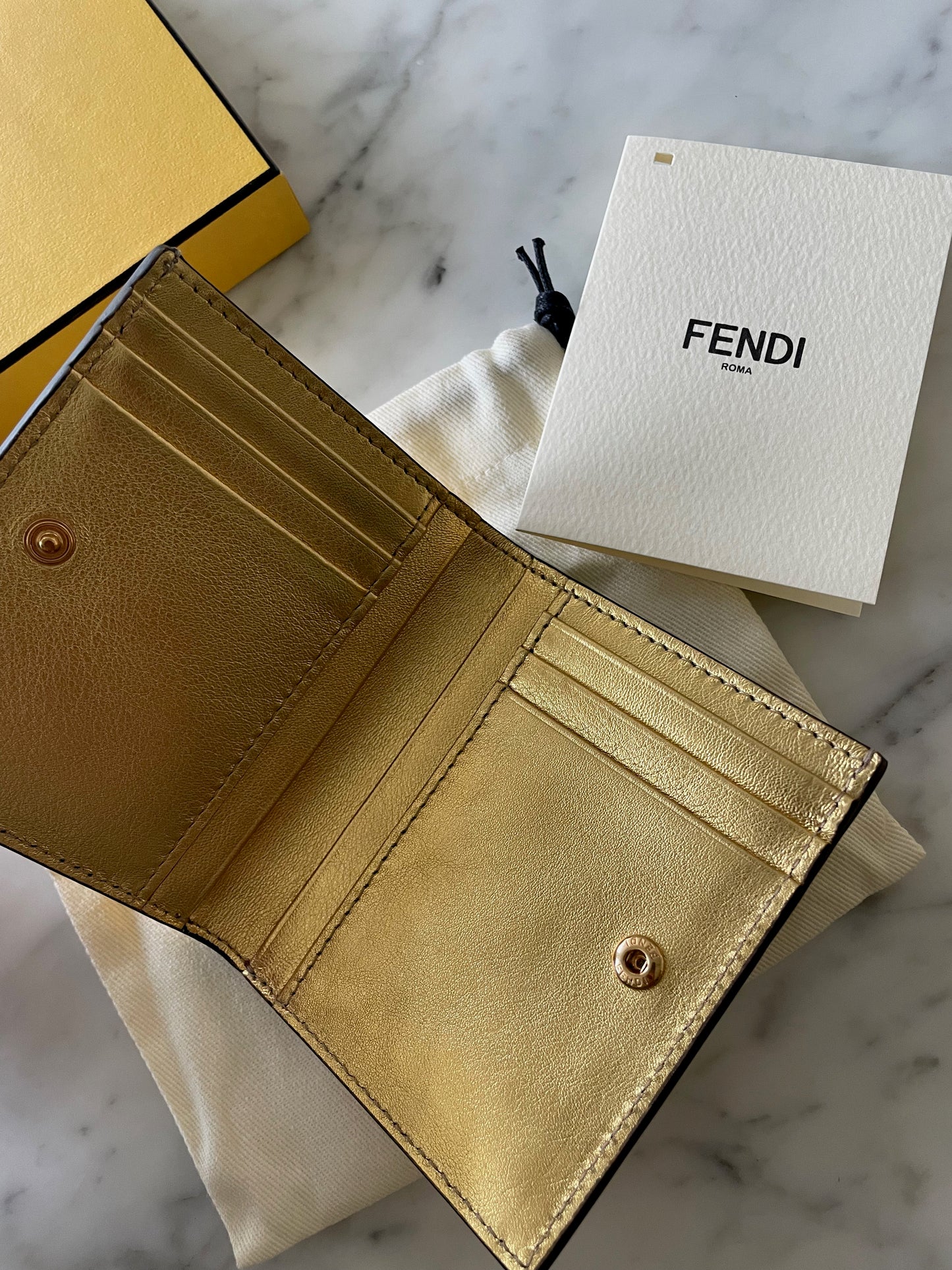 Fendi Micro Gold Wallet