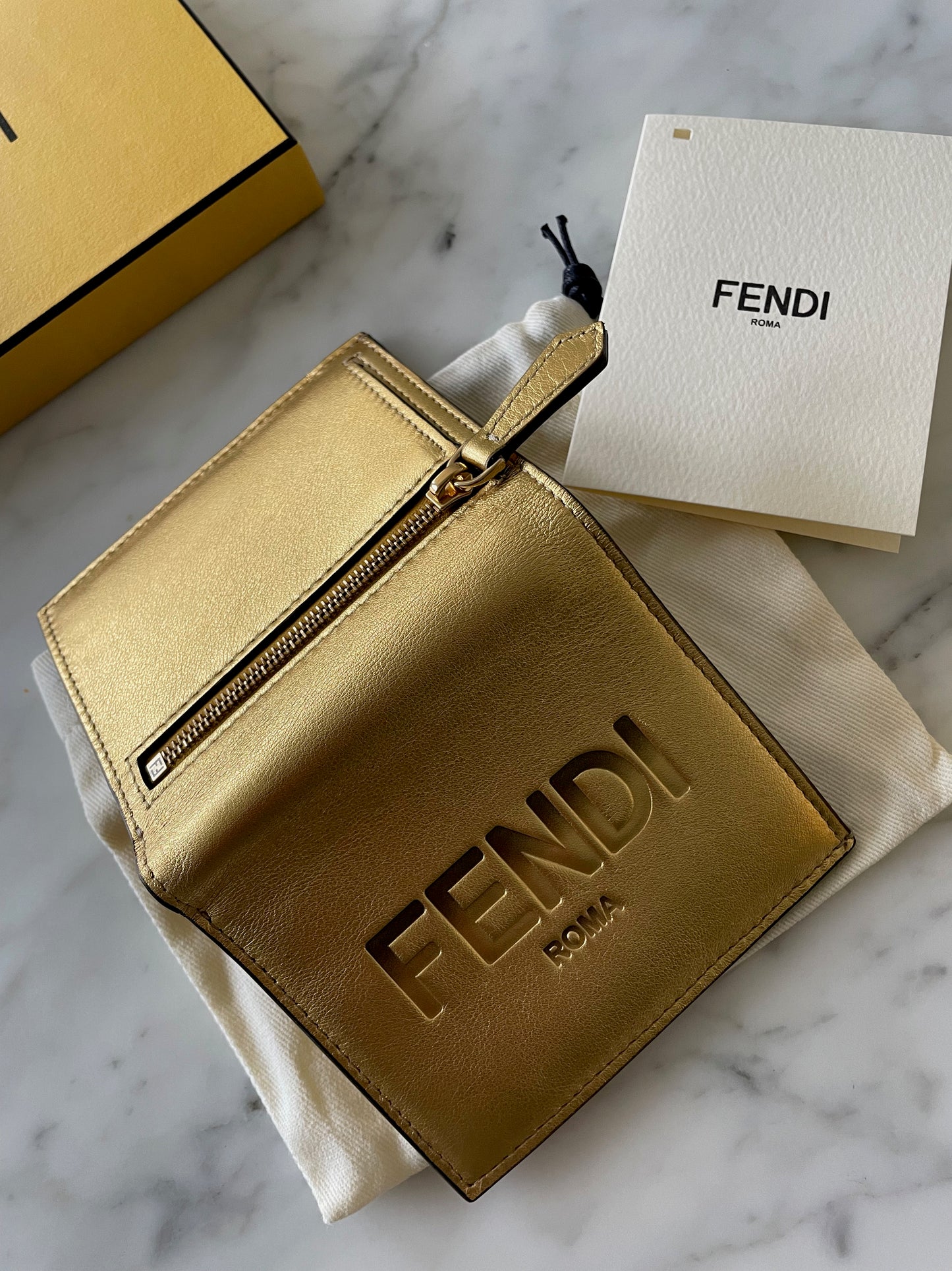 Fendi Micro Gold Wallet