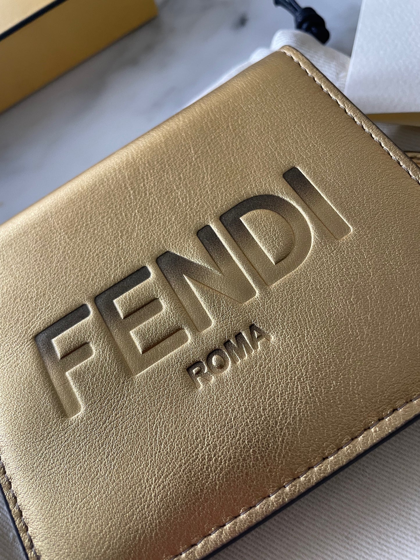 Fendi Micro Gold Wallet