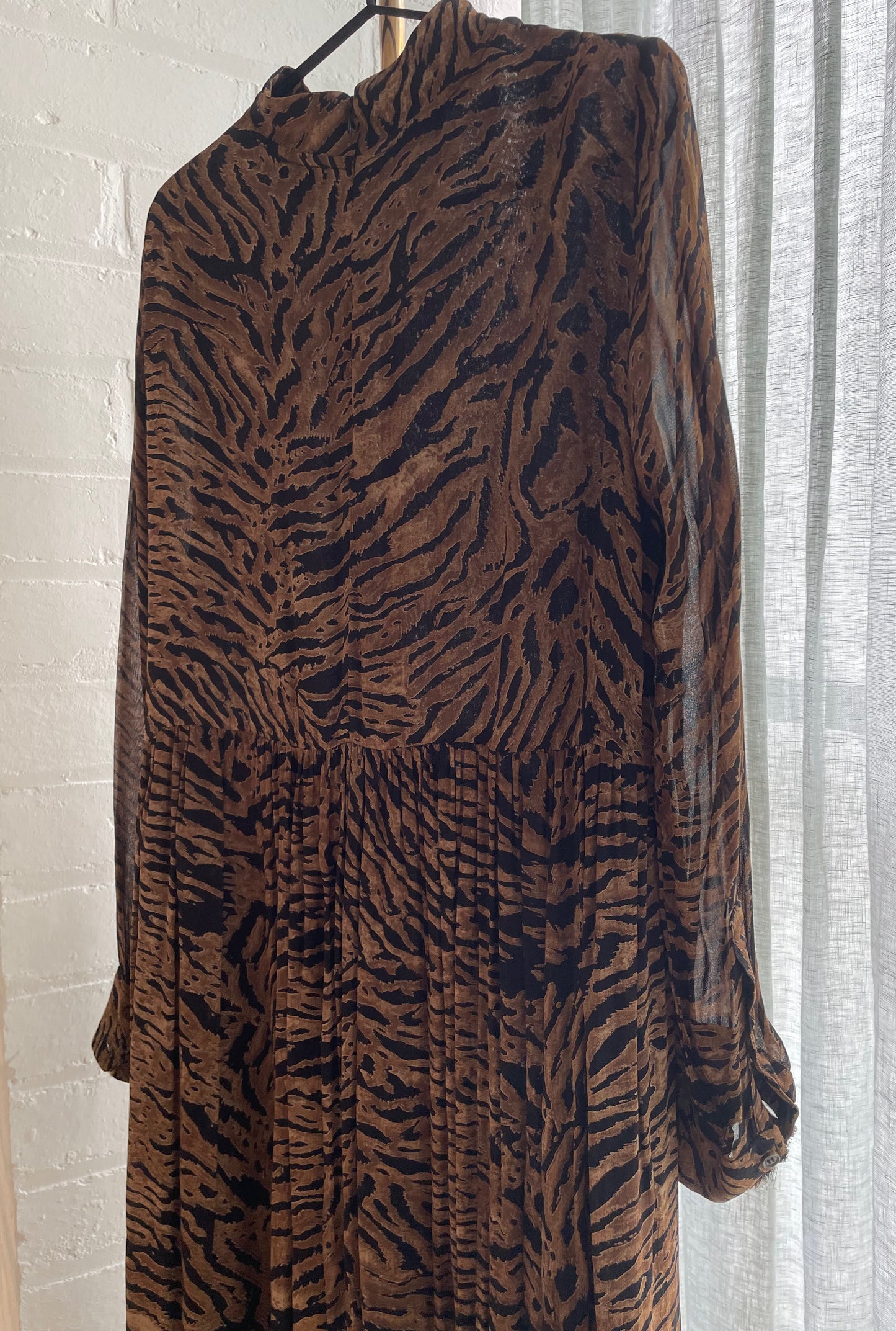 Ganni Animal Print Georgette Dress Size 42