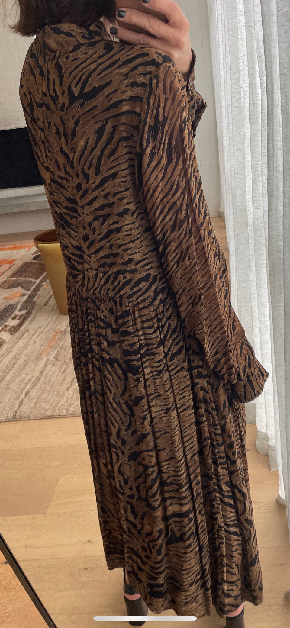 Ganni Animal Print Georgette Dress Size 42