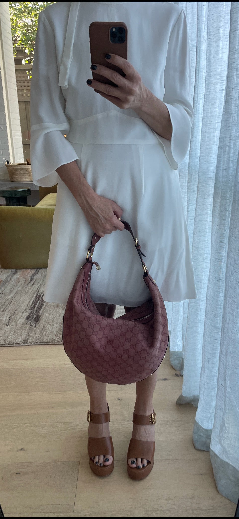 Gucci Guccissima Leather Embossed Hobo Bag