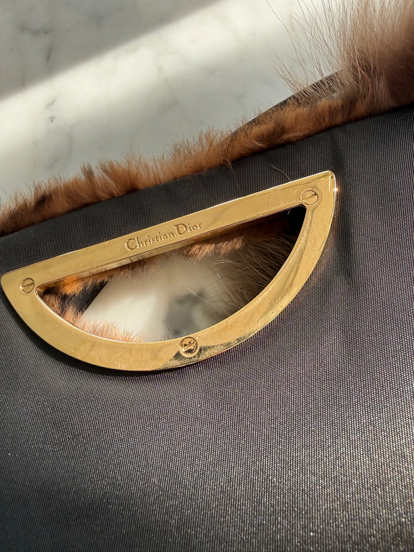 Vintage Christian Dior Leopard Print Pharmacy Pearl Shoulder Bag