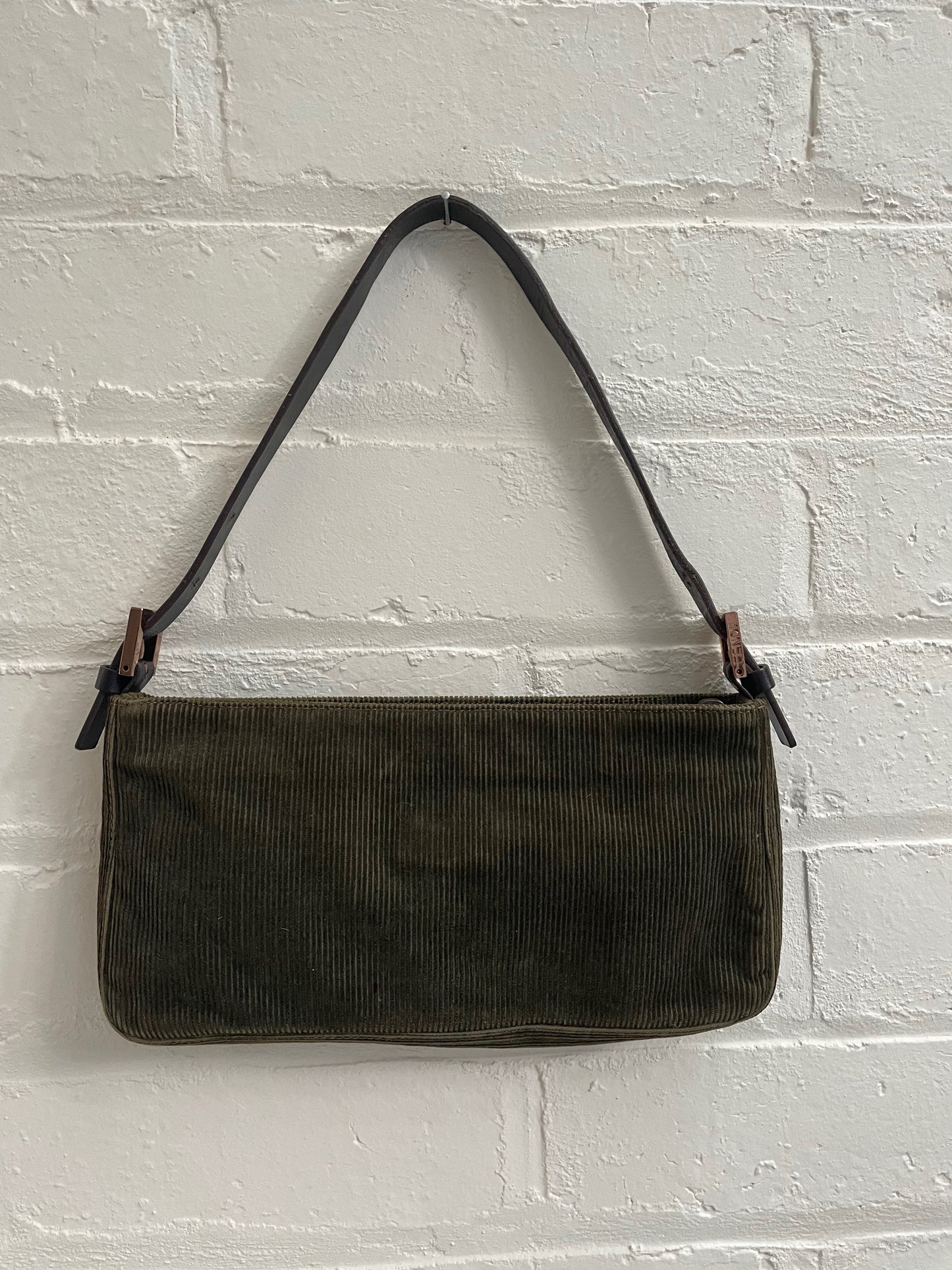 Fendi Corduroy Khaki Baguette