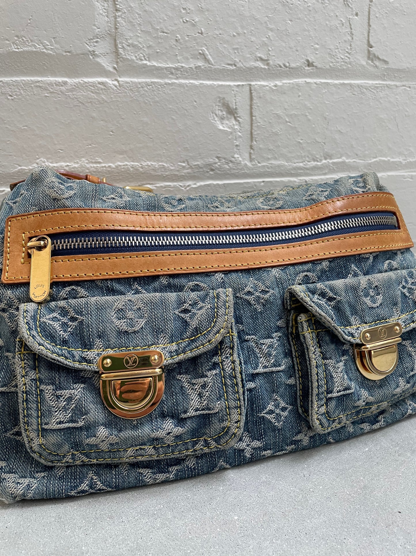 Louis Vuitton Blue Monogram Denim Baggy PM