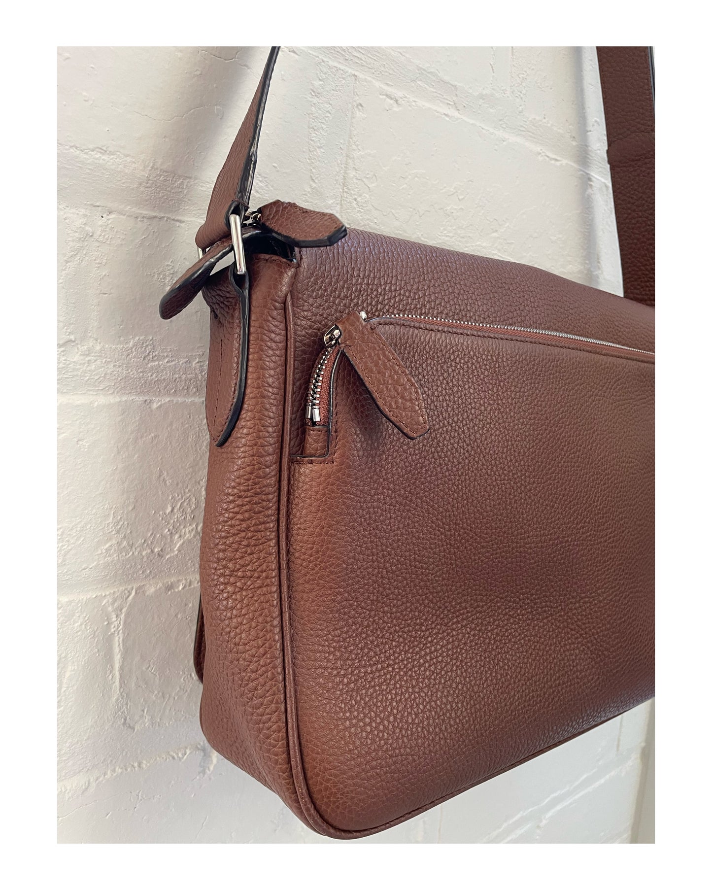 Bally Leather Messenger Bag / Satchel