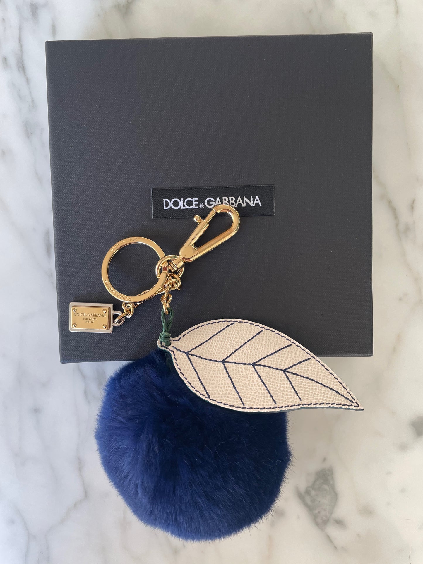 Dolce & Gabbana Blueberry Fur Bag Charm
