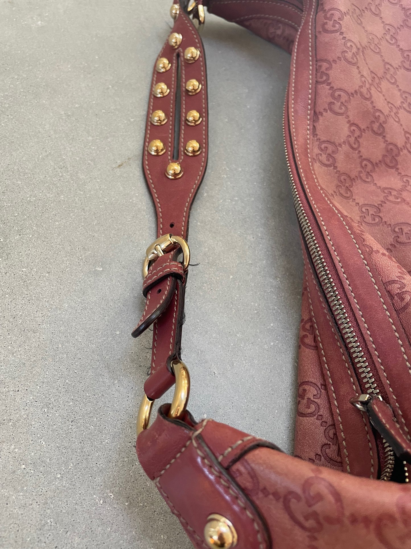 Gucci Guccissima Leather Embossed Hobo Bag