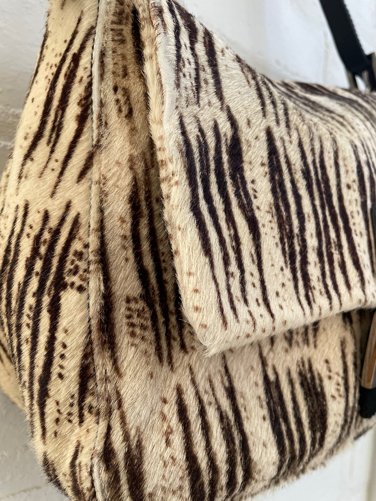 Fendi Pony Hair Striped Mamma Baguette