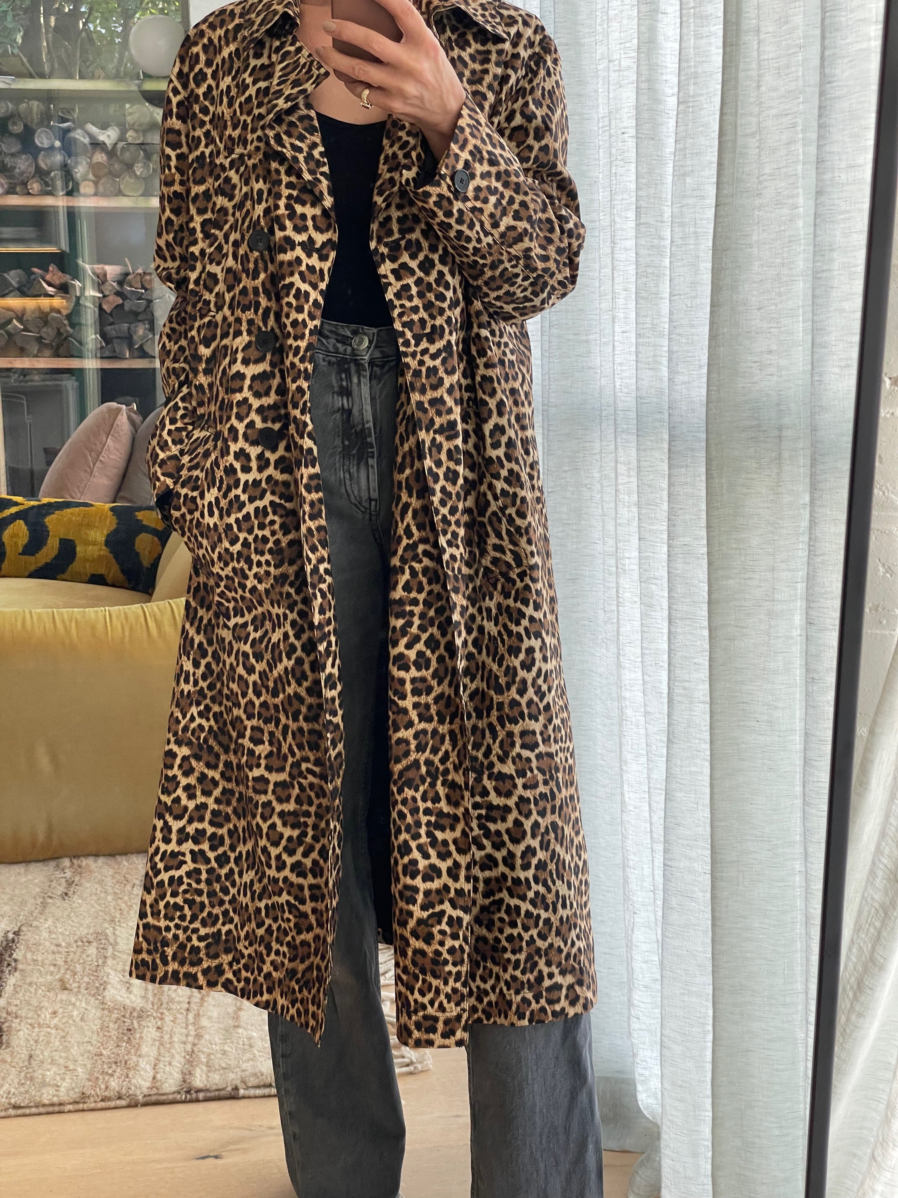 Animal print hotsell long coat