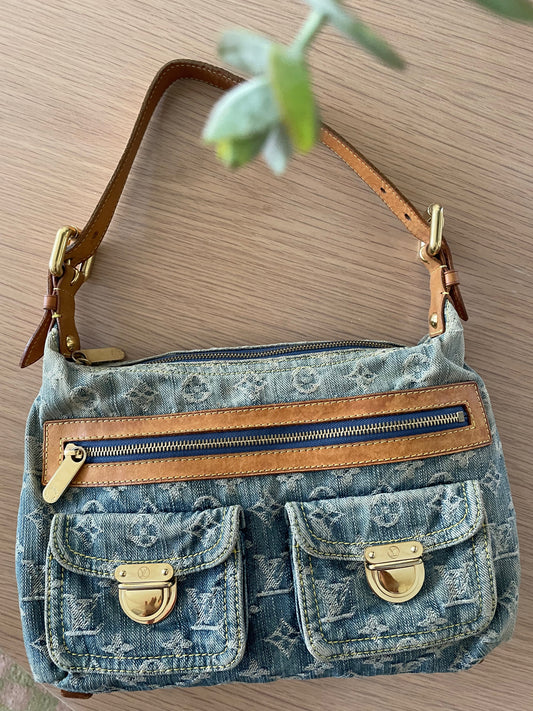 Louis Vuitton Blue Monogram Denim Baggy PM