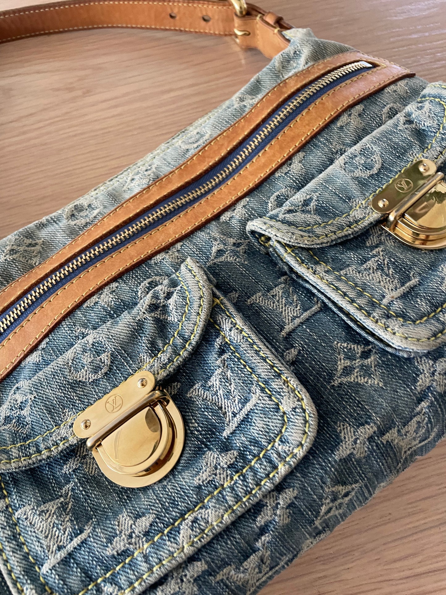 Louis Vuitton Blue Monogram Denim Baggy PM