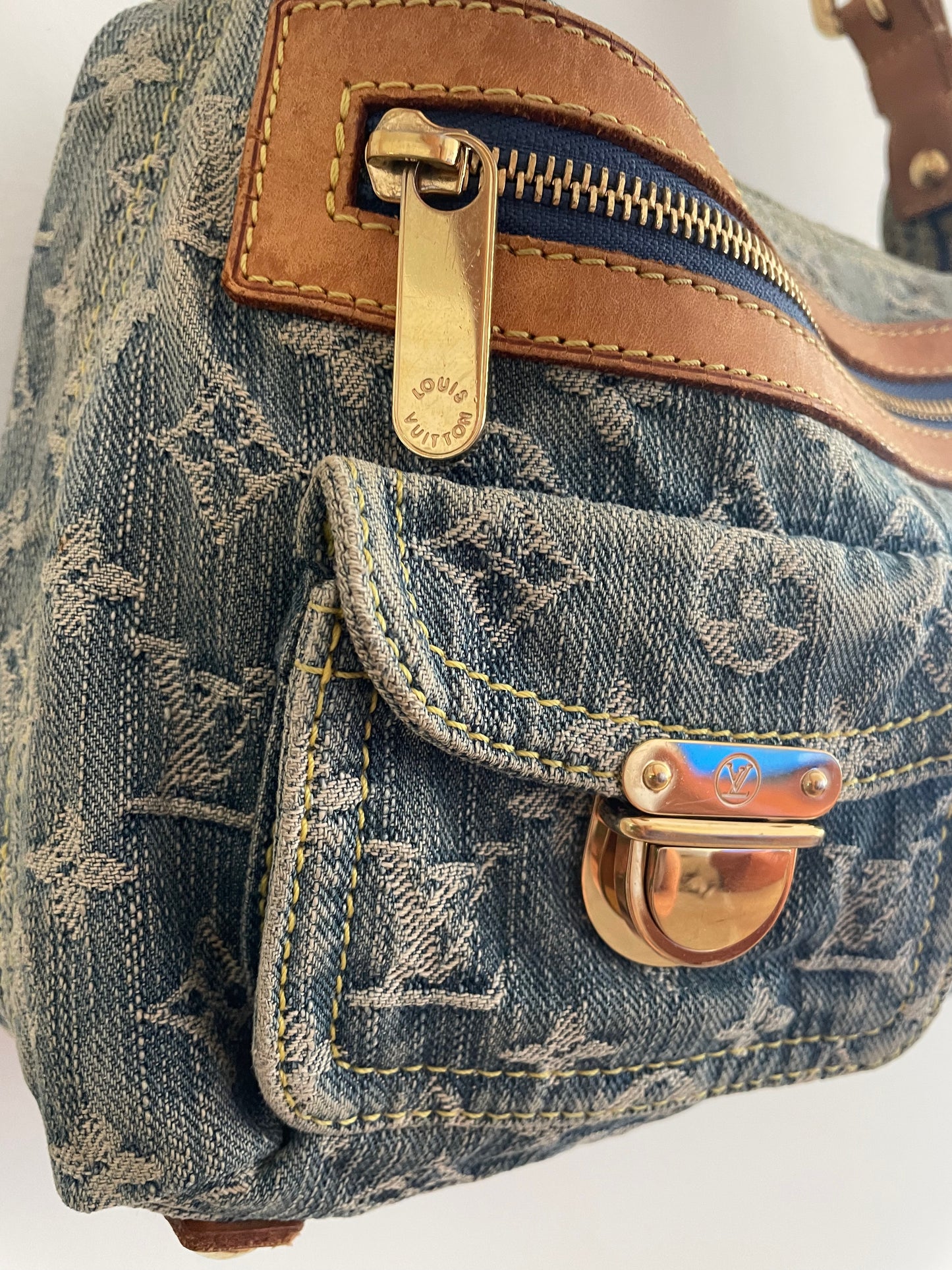 Louis Vuitton Blue Monogram Denim Baggy PM